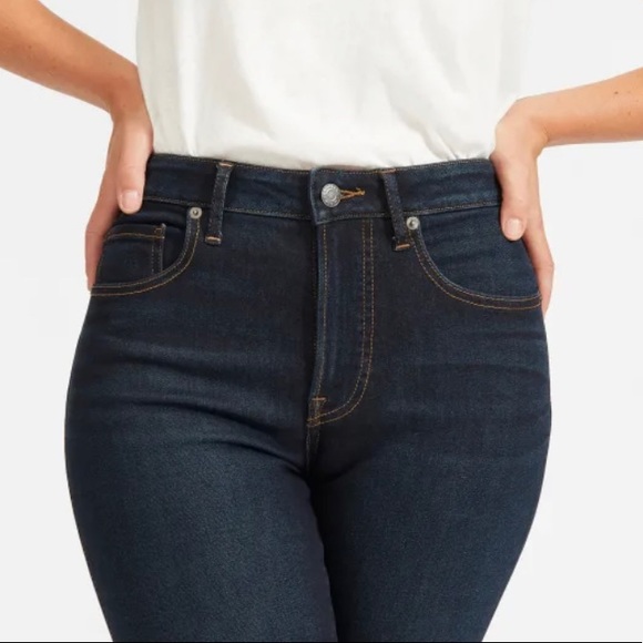 EVERLANE authentic stretch cigarette Dark Blue denim jeans size 26 NEW! - Picture 3 of 6